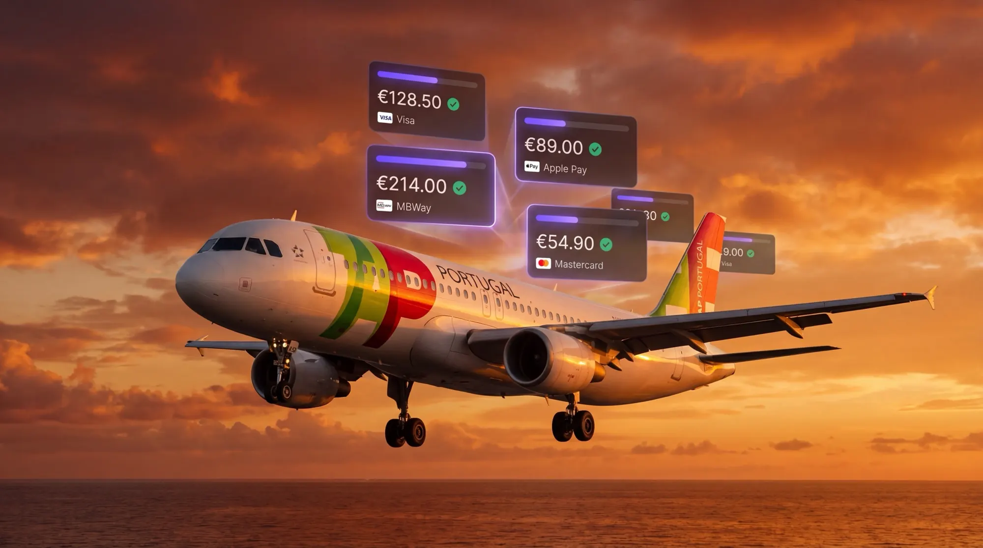TAP Air Portugal — Paybyrd checkout in action